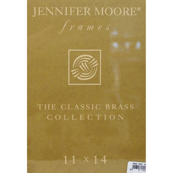 1996 Jennifer Moore Classic Brass Collection Large Photo Frame Gold Glass Black - Picture 3 of 12